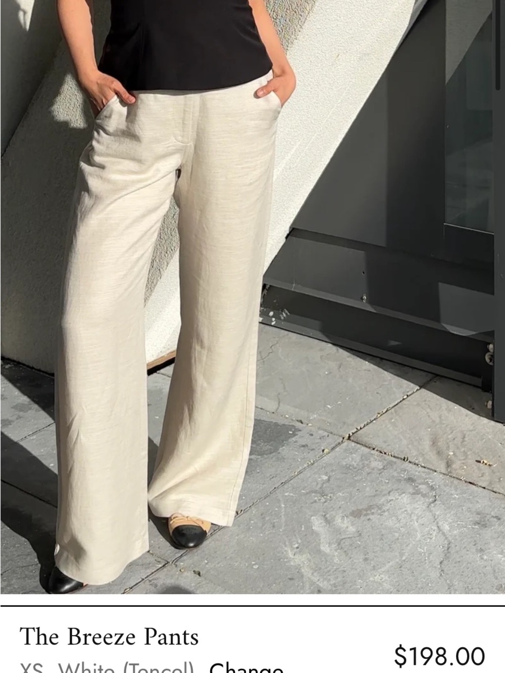 Relaxed Wide-Leg Pants in White